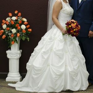 White Ballgown WEDDING dress
